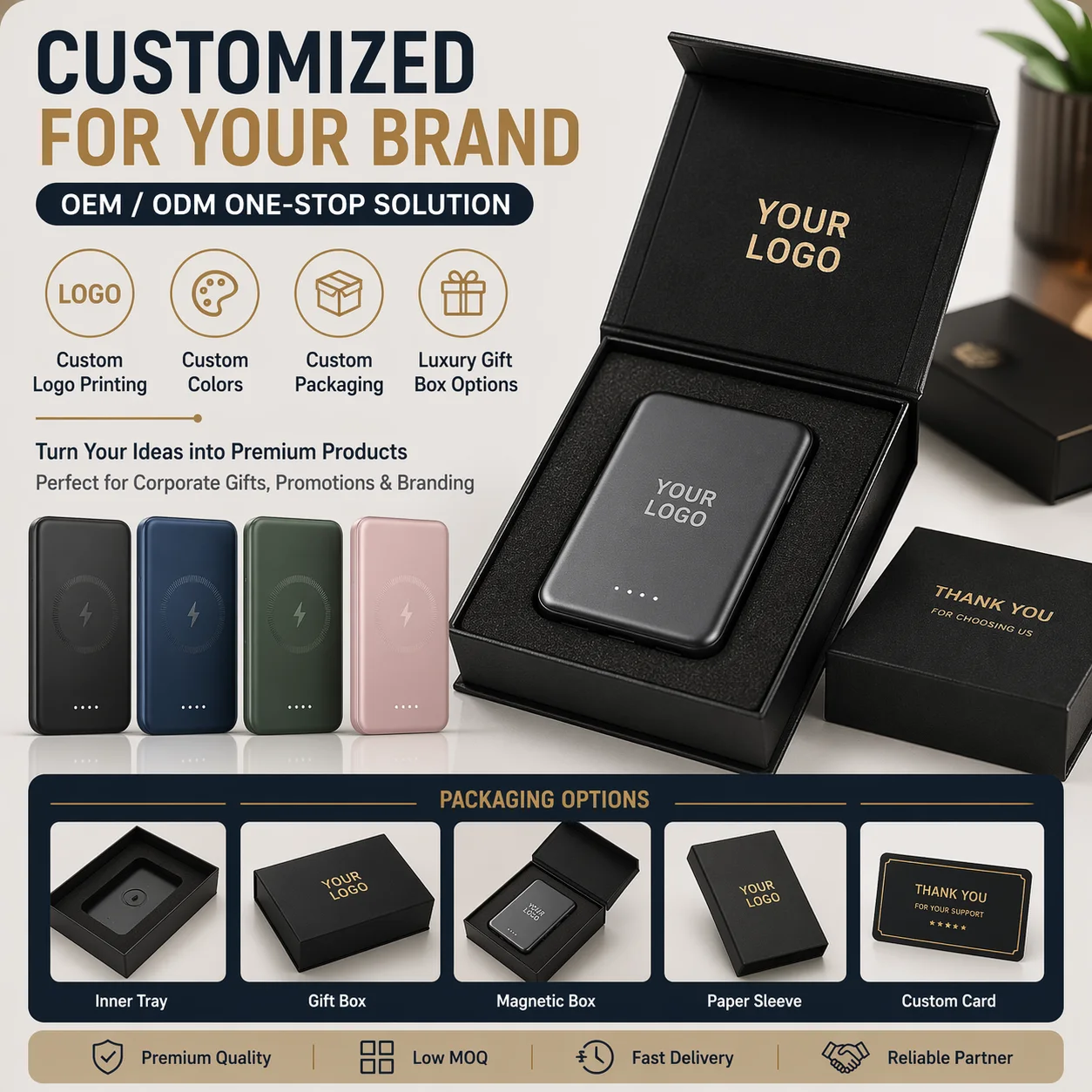 8.8mm Ultra-Slim 5000mAh Pocket Power Bank with Wireless Charging and PD 20W for iPhone 17/16/15/13 – Custom Logo Available product image 3