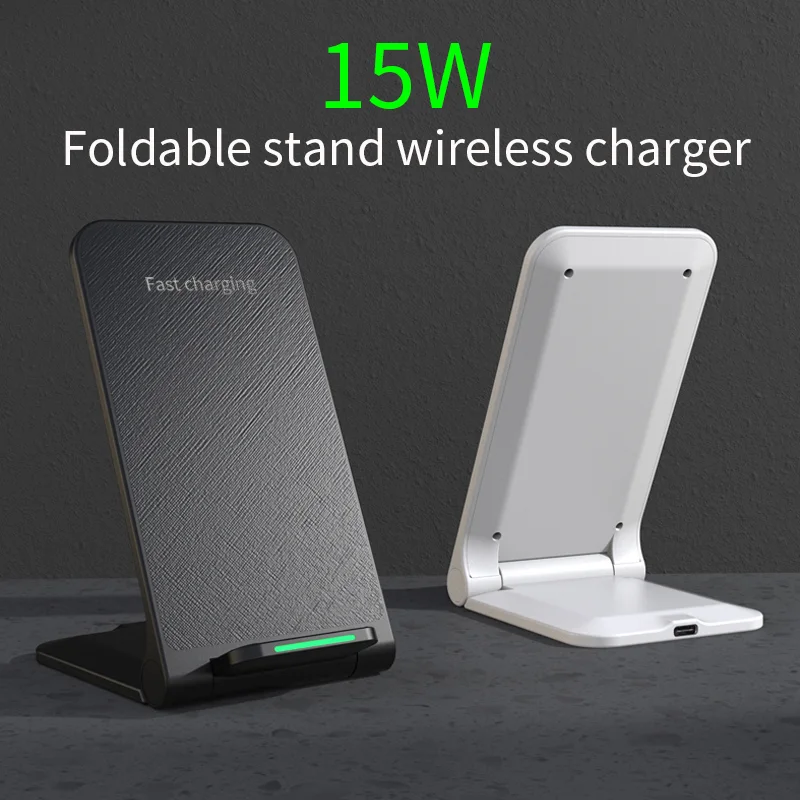 Foldable Wireless Charger Stand – 15W Qi Fast Charging Pad for Mobile Phones product image 4