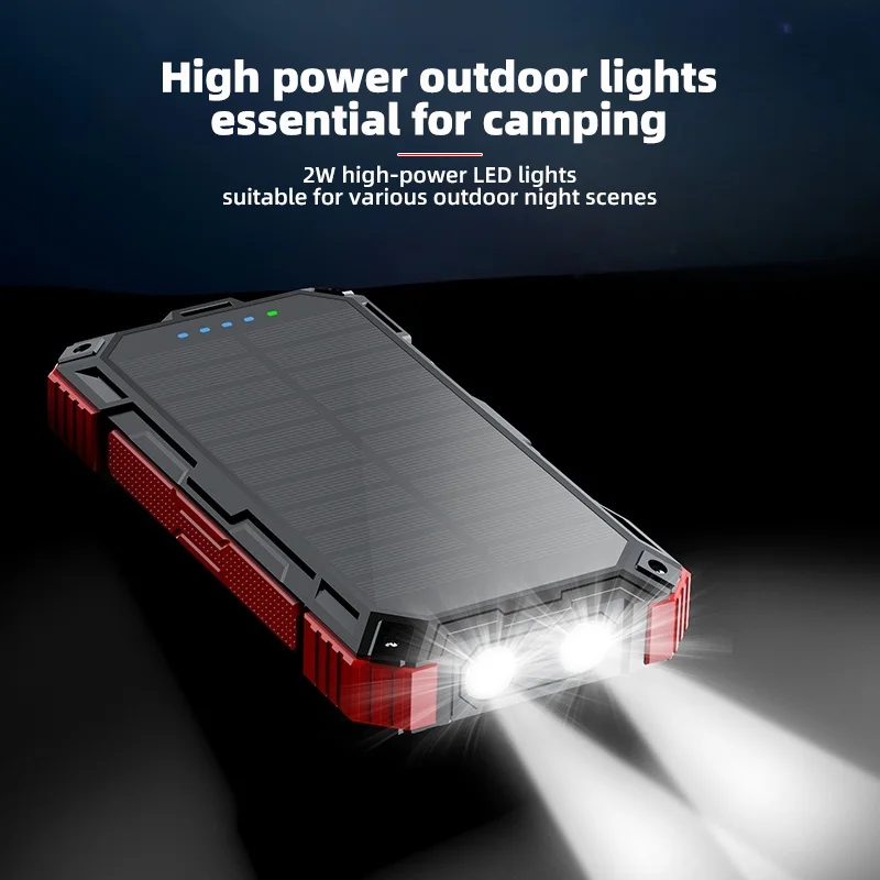 20000mAh Solar Power Bank with Dual USB and Flashlight for Outdoor Use product image 2