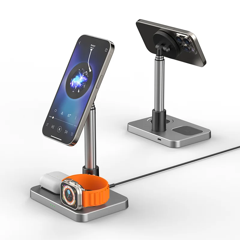 Mackertop S6 3-in-1 Magnetic Wireless Charger – 15W Fast Charging for Phone, Watch, Earphones product image 4
