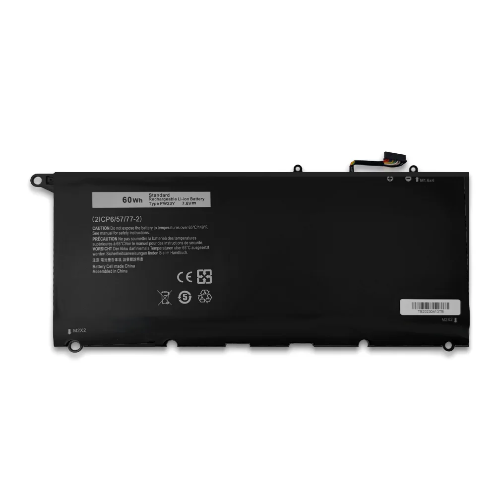PW23Y 7.6V 60Wh Laptop Battery for Dell XPS 13 9360 Series