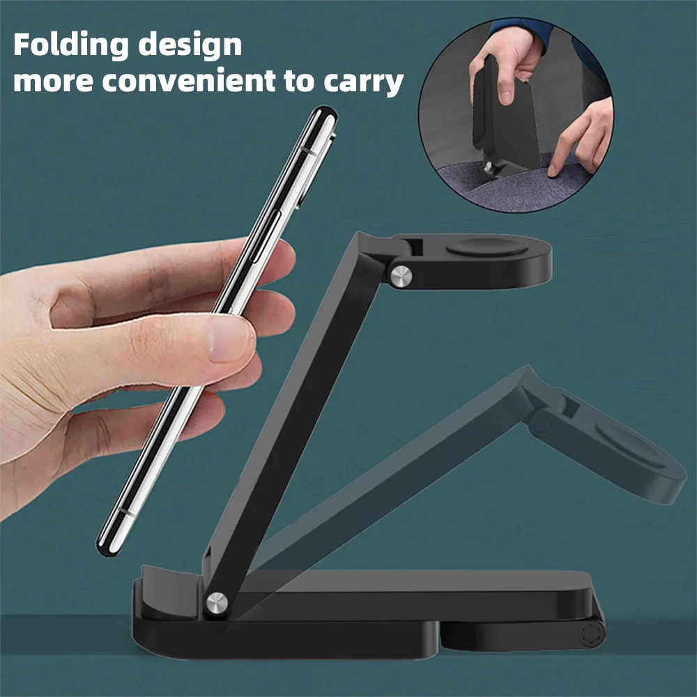 15W 3-in-1 Foldable Wireless Charger for Phone, Watch, Earbuds – Travel Ready (EU Market) product image 2
