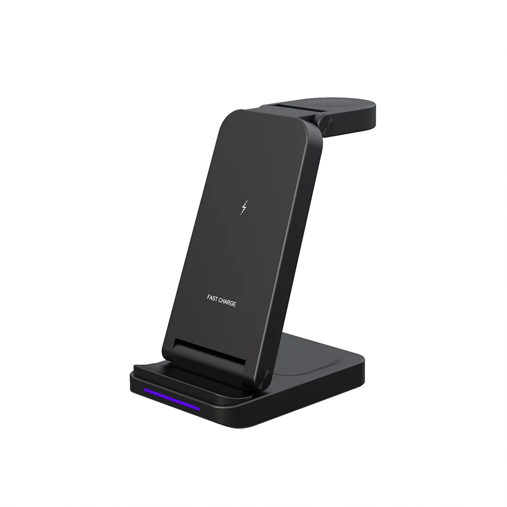 15W 3-in-1 Foldable Wireless Charger for Phone, Watch, Earbuds – Travel Ready (EU Market) product image 5