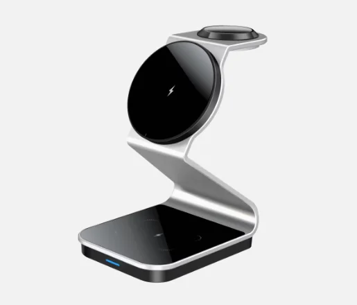15W Portable Magnetic 3-in-1 Charging Station for Phone, Watch & Earbuds – Aluminum Alloy, ROHS Certified product image 2