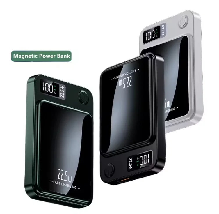 10000mAh Magnetic Wireless Power Bank with PD 20W and Digital Display product image 2