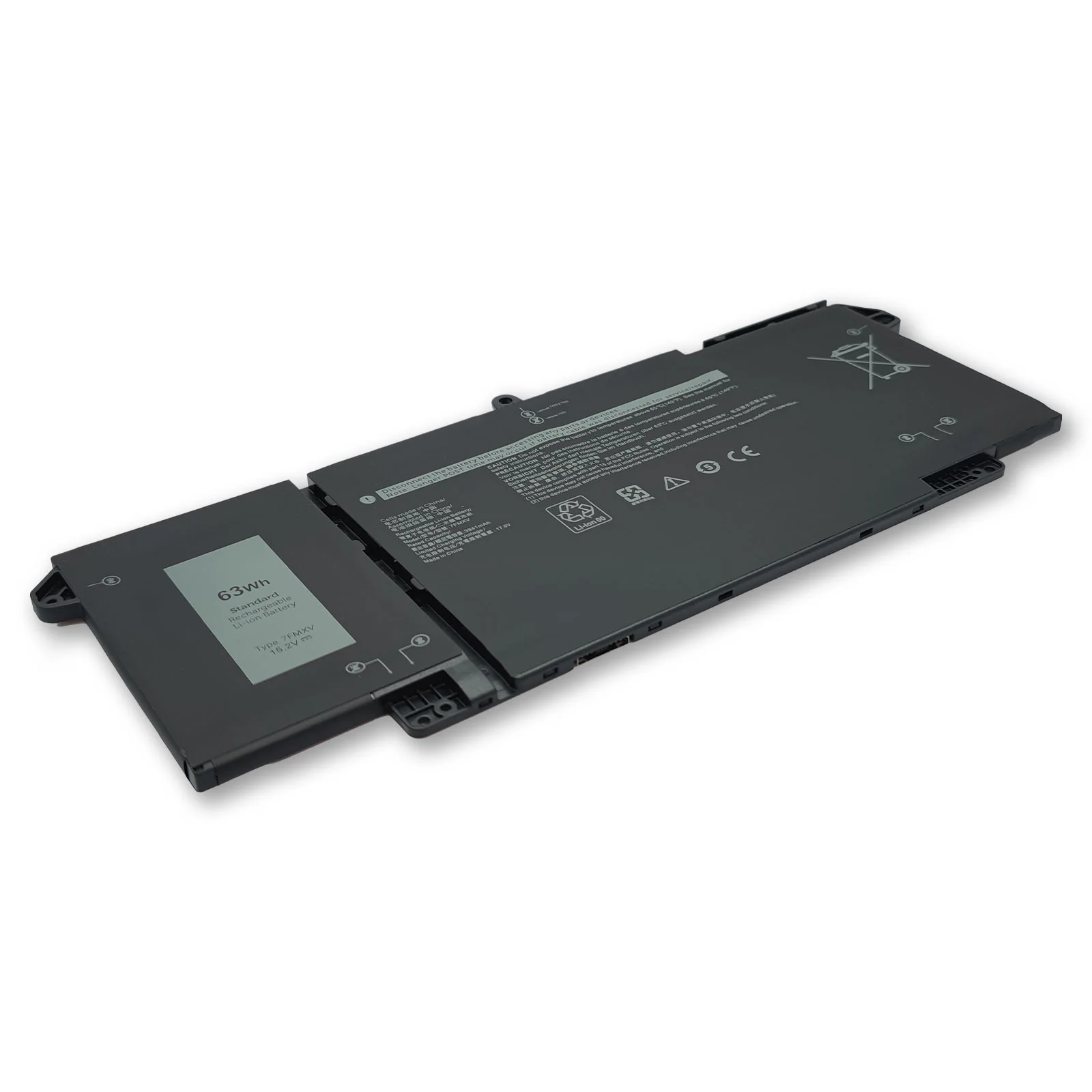 15.2V 63Wh 7FMXV Rechargeable Lithium Laptop Battery for Dell Latitude 5320, 7320, 7420, 7520