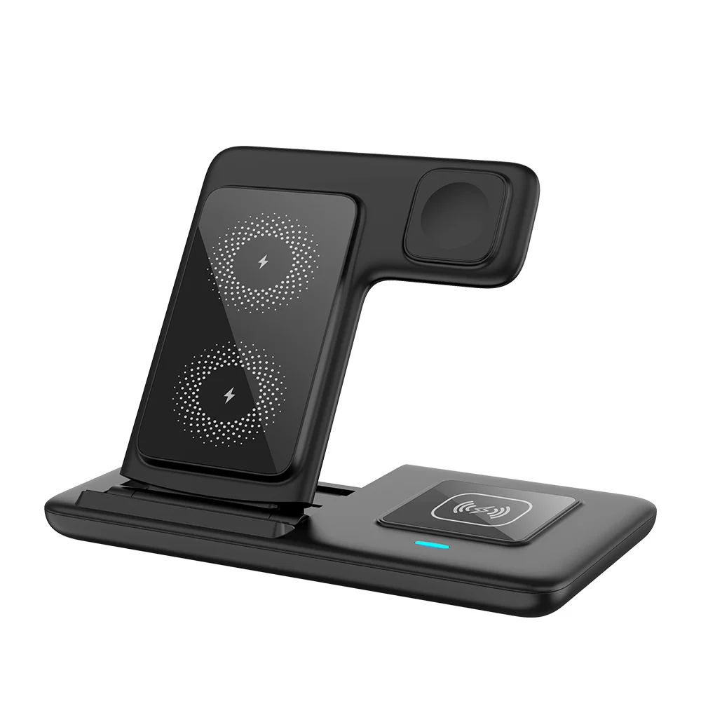 Mackertop SBT-Z11 3-in-1 Foldable Portable Wireless Charger – 15W Magnetic Charging for Phone, Earphones, Smart Watch