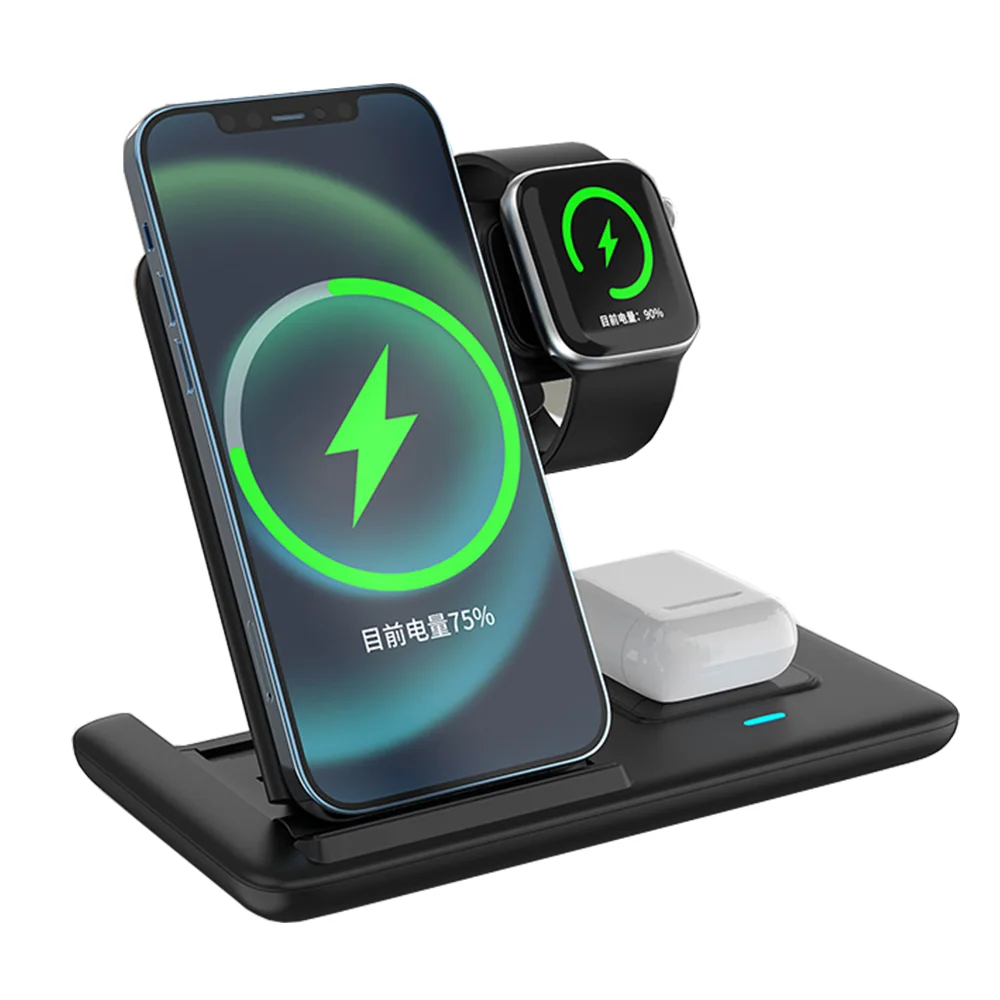 Mackertop SBT-Z11 3-in-1 Foldable Portable Wireless Charger – 15W Magnetic Charging for Phone, Earphones, Smart Watch product image 5
