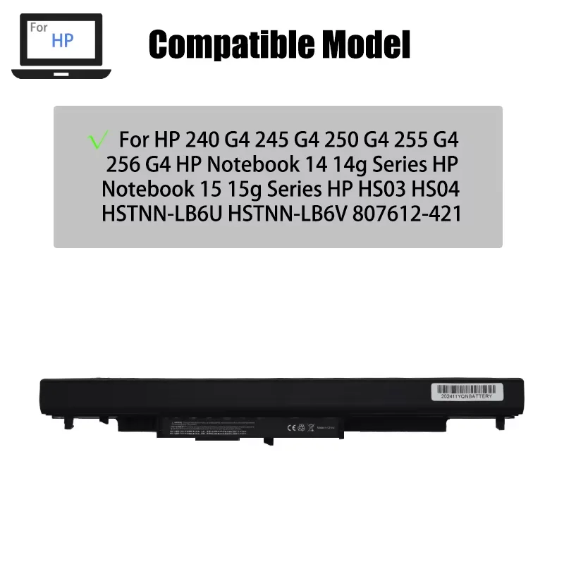 HS04 HS03 41Wh Replacement Battery for HP 807956-001 807957-001 807612-421 807611-421 Notebook PC Laptop Battery product image 4